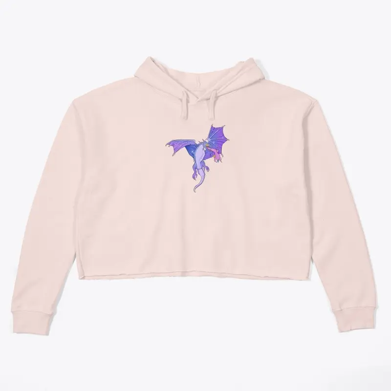 Dragon Pattern Women's Crop Hoodie